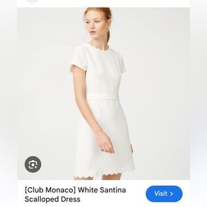 Club Monaco Santina scallop dress black size 4